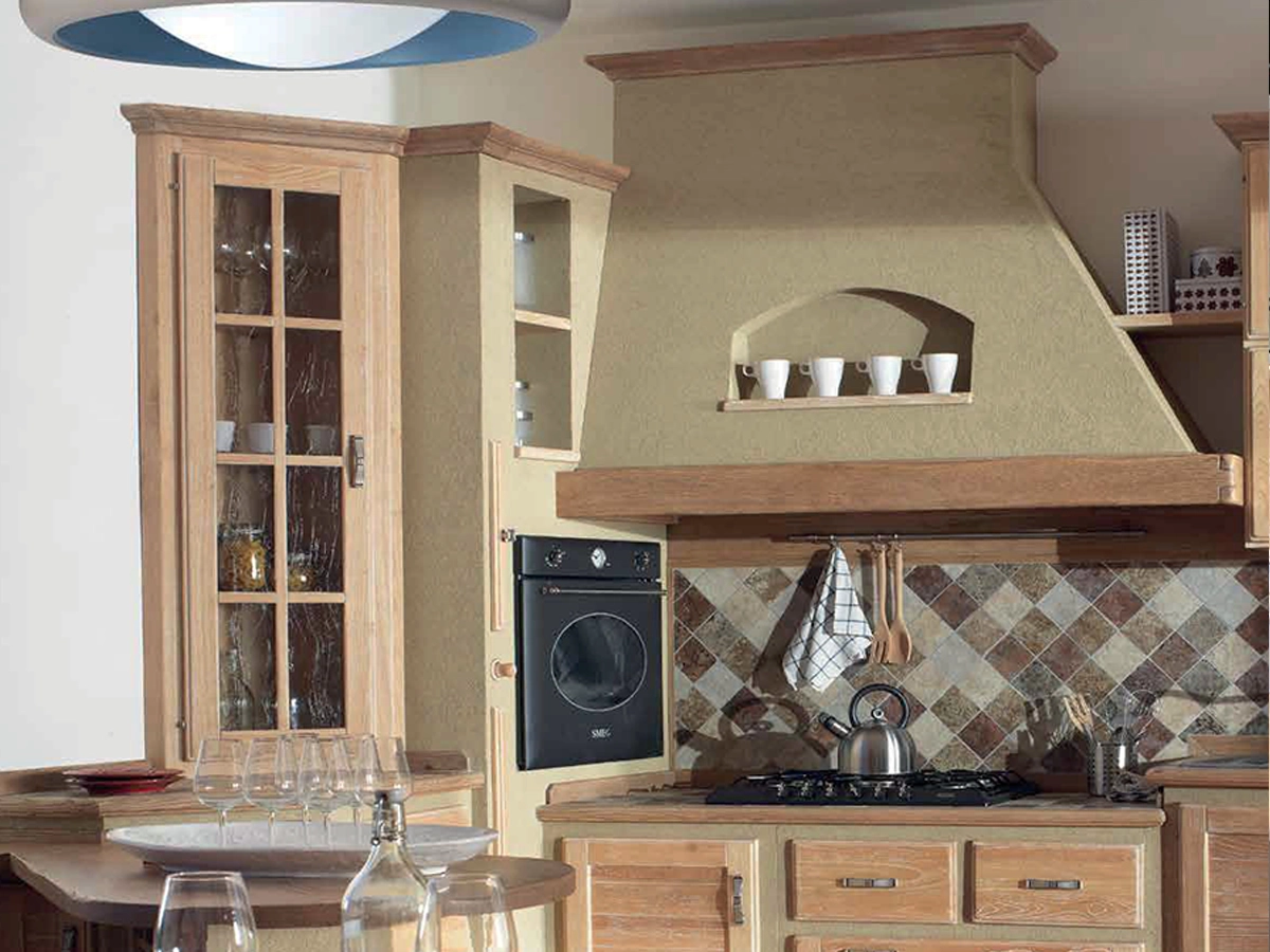 Landhausküche olive grün